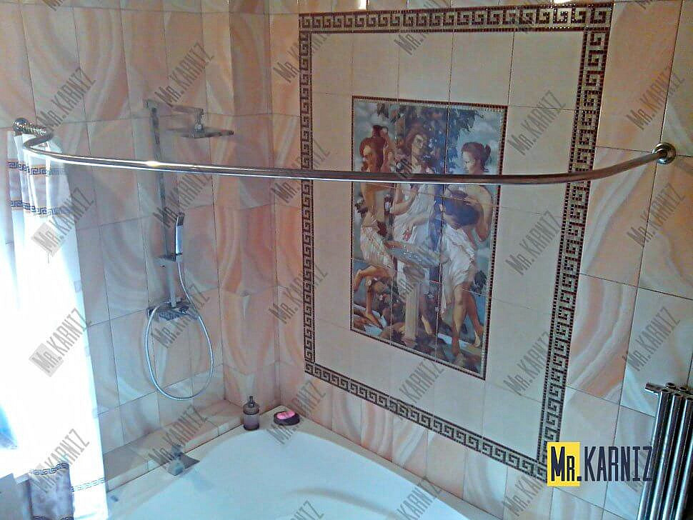 Карниз для ванны 1 MarKa Julianna 160х95 Усиленный 20 мм MrKARNIZ фото 13