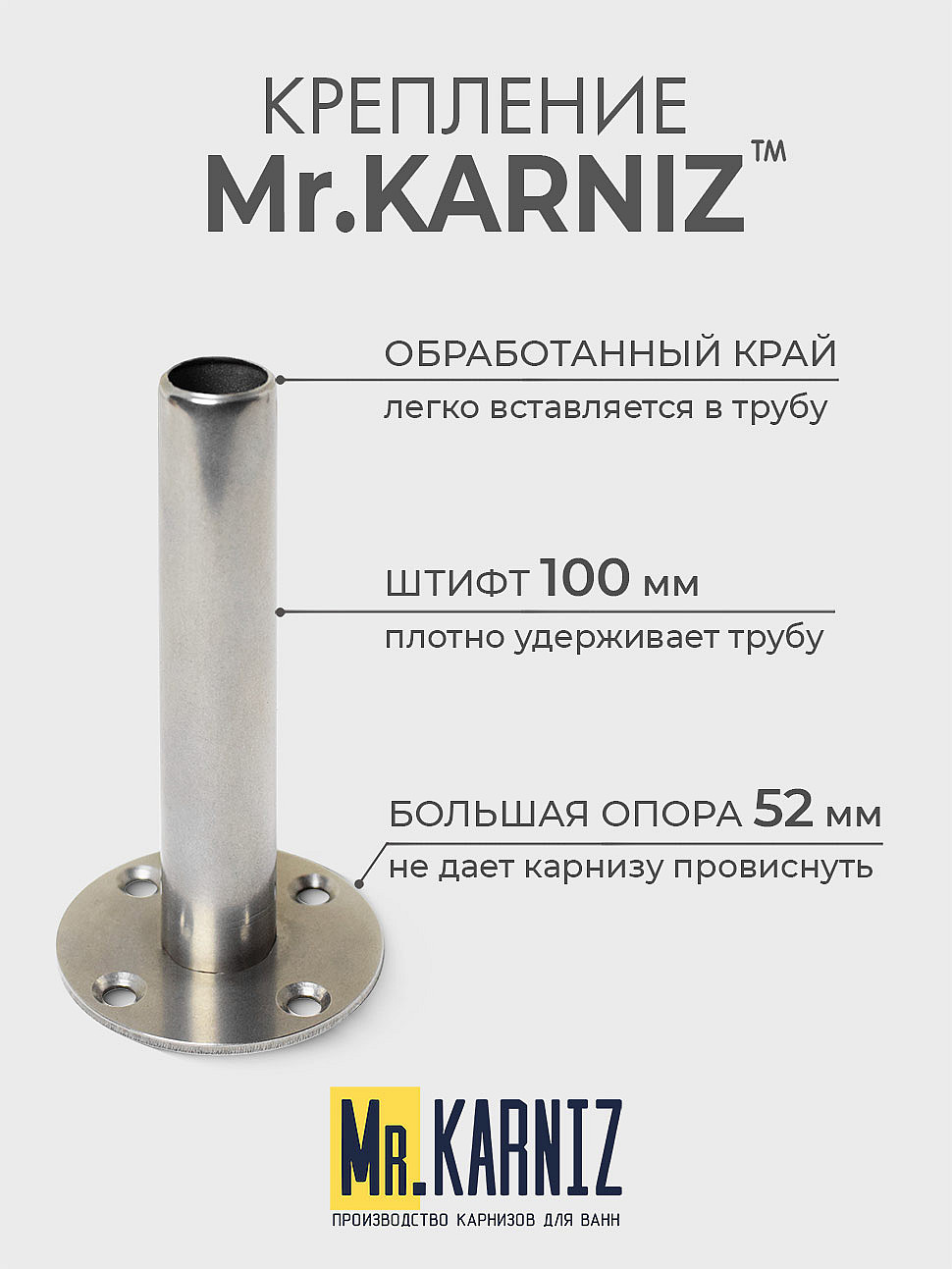 Карниз для ванны 1 MarKa Convey Передний борт 170х75 Усиленный 20 мм MrKARNIZ фото 3
