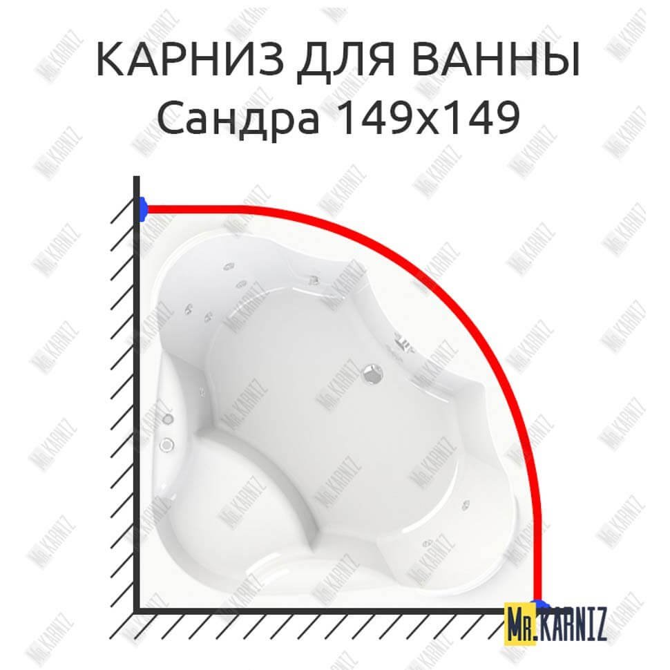 Карниз для ванны Radomir Сандра 149х149 Усиленный 20 мм MrKARNIZ Карниз для ванны Radomir Сандра 149х149 Усиленный 20 мм MrKARNIZ