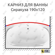 Карниз для ванны Aquavita Сиракуза Передний борт 190х120 Усиленный 25 мм MrKARNIZ