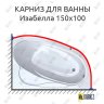 Карниз для ванны Bach Изабелла 150х100 Усиленный 20 мм MrKARNIZ фото 1