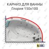 Карниз для ванны Bellrado Глория 150х100 Усиленный 20 мм MrKARNIZ фото 1