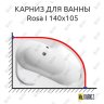 Карниз для ванны Ravak Rosa I 140х105 Усиленный 20 мм MrKARNIZ фото 1