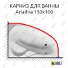 Карниз для ванны Relisan Ariadna 150х100 Усиленный 20 мм MrKARNIZ фото 1