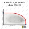 Карниз для ванны Aquatek Дива 150х90 Усиленный 20 мм MrKARNIZ фото 1